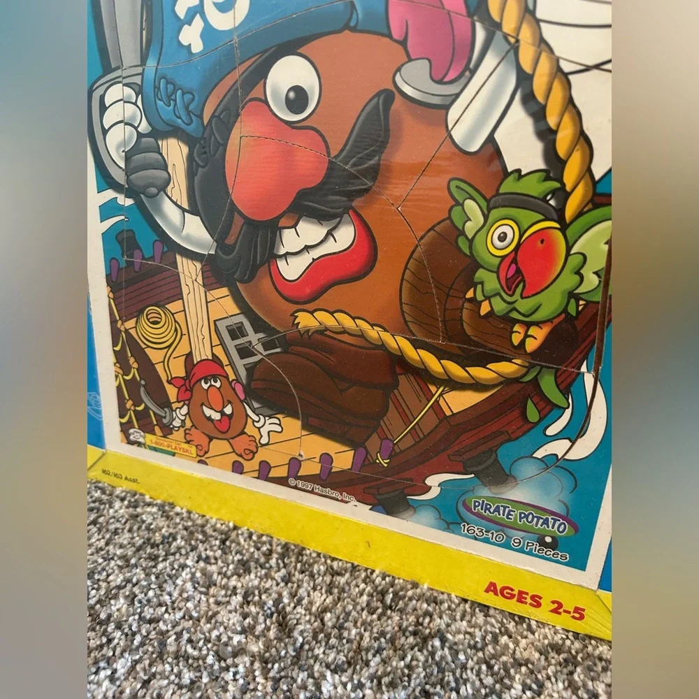 VTG Playskool Wooden Puzzle 1997 Mr. Potato Head Pirate Toddler 9 Piece 90s NEW